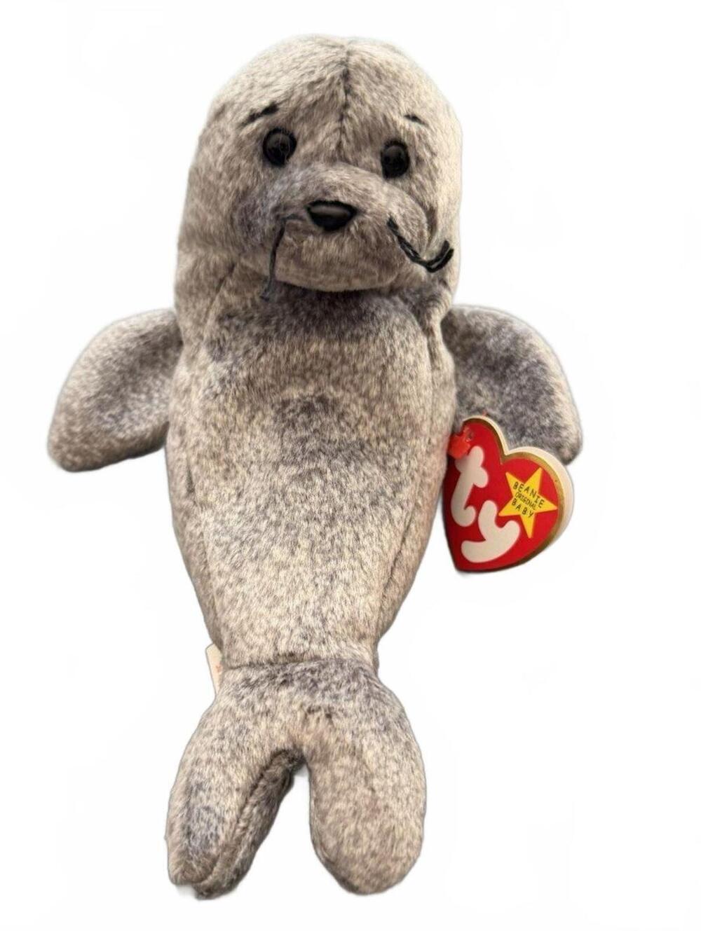 Vintage Plush Ty Beanie Baby Slippery The Seal With Tag 8"